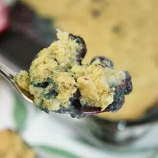Every summer I eagerly await the arrival of fresh blueberries!  But thankfully frozen blueberries are available year round so I can enjoy desserts out of season as well.