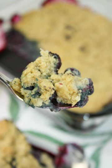 Every summer I eagerly await the arrival of fresh blueberries! But thankfully frozen blueberries are available year round so I can enjoy desserts out of season as well.