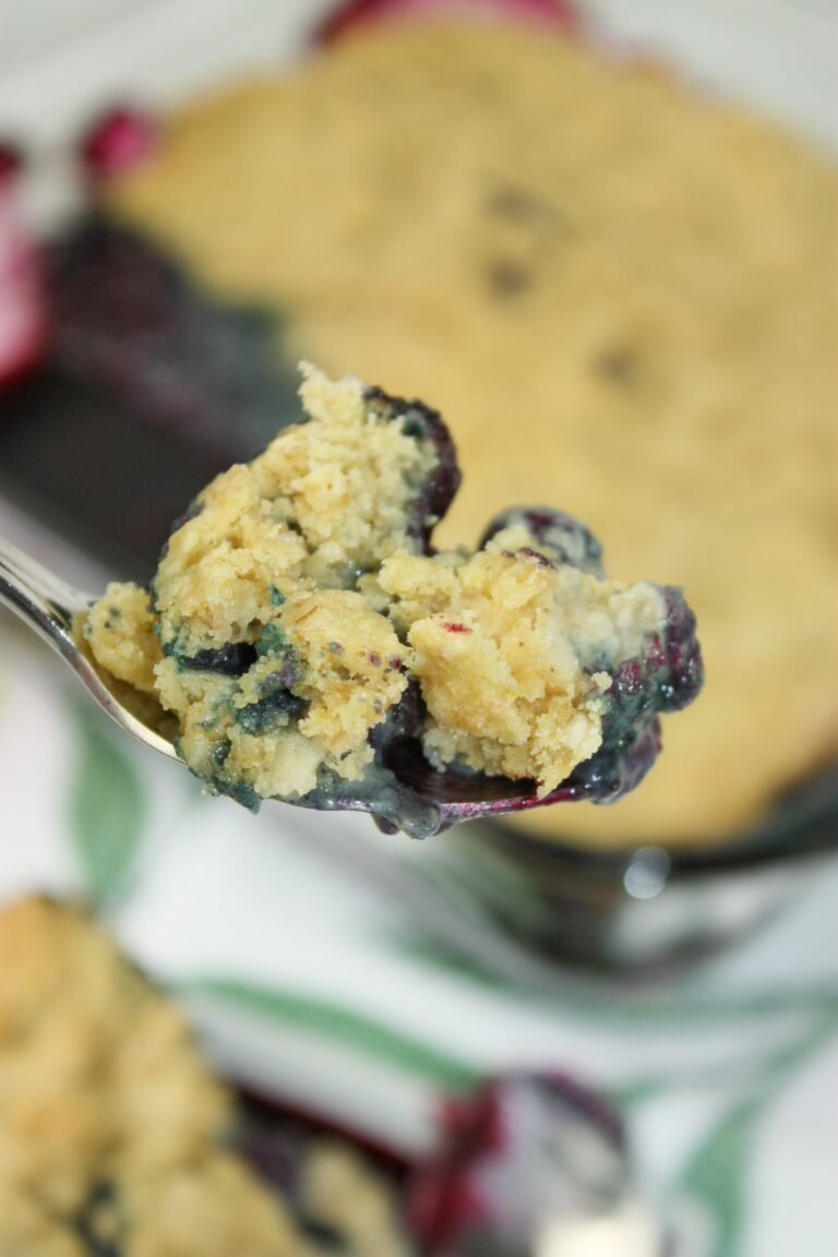 Every summer I eagerly await the arrival of fresh blueberries!  But thankfully frozen blueberries are available year round so I can enjoy desserts out of season as well.