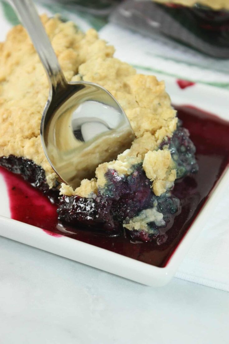 Every summer I eagerly await the arrival of fresh blueberries!  But thankfully frozen blueberries are available year round so I can enjoy desserts out of season as well.