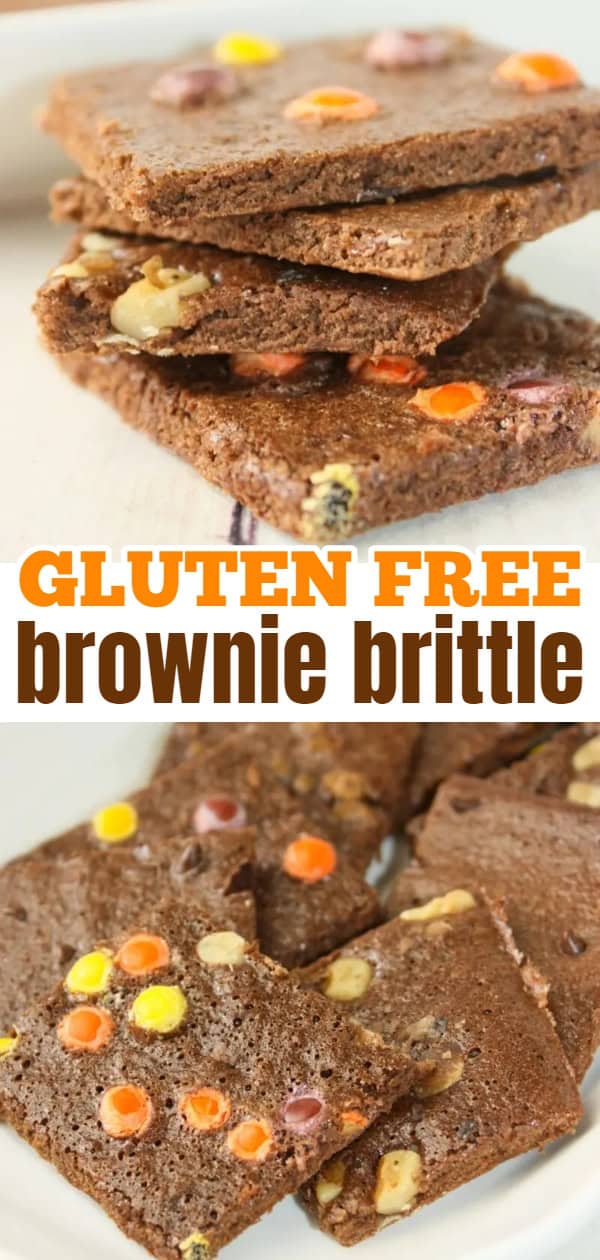 Gluten Free Brownie Brittle is a nice light, crisp snack that is loaded with chocolate flavour.  Your guests will not even notice that it is gluten free.