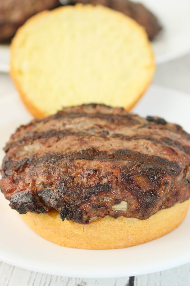 This Moose Burger recipe is an easy and quick option to prepare at the end of your day.  Ground moose loaded with onions and seasonings will delight your taste buds, whether you choose to serve it as a burger or salisbury steak.
