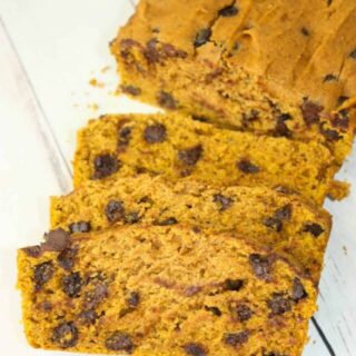 This Gluten Free Pumpkin Chocolate Chip Bread is  full of the flavours of fall.  