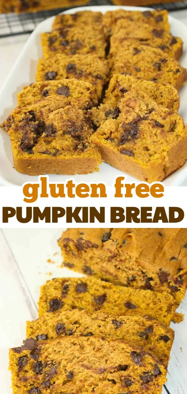 This Gluten Free Pumpkin Chocolate Chip Bread is full of the flavours of fall.  