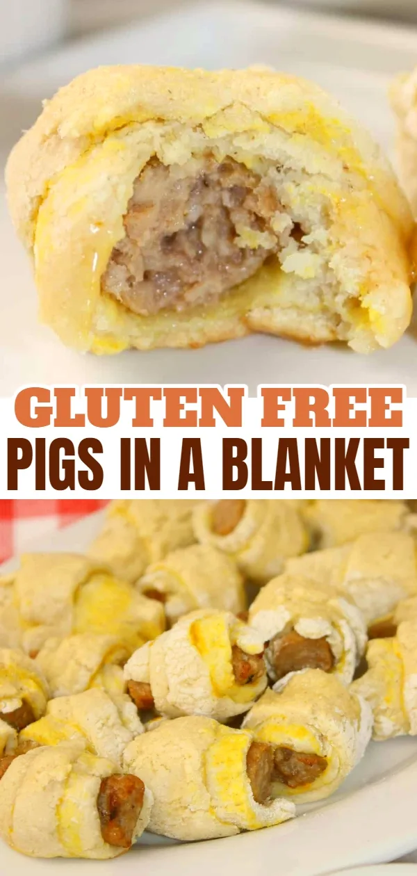 Gluten Free Pigs In A Blanket is an easy and delicious recipe.  Whip up a batch of Gluten Free Crescent Rolls and you are ready to wrap up some gluten free sausage to create this popular appetizer.