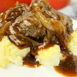 This Salisbury Steak recipe is an easy and quick option to prepare at the end of your day.  Ground meat loaded with onions and seasonings will delight your taste buds.  
