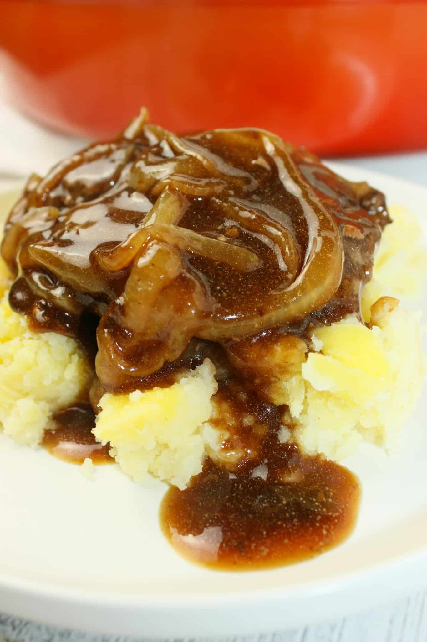 This Salisbury Steak recipe is an easy and quick option to prepare at the end of your day.  Ground meat loaded with onions and seasonings will delight your taste buds.  