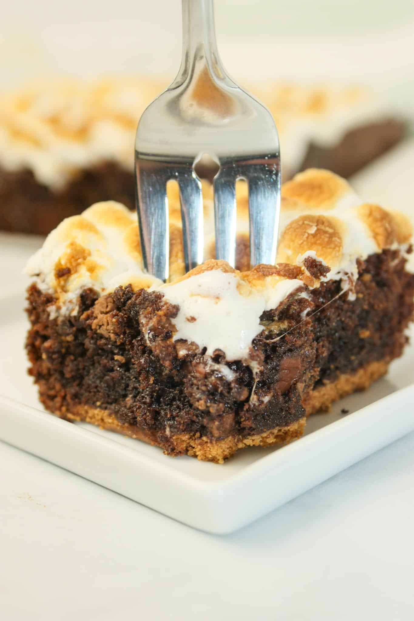 These chewy chocolate S'mores Brownies are a decadent treat if you have been avoiding desserts due to a gluten intolerance.