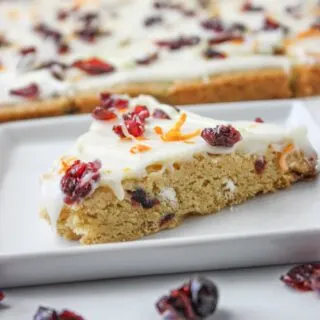 Gluten Free Cranberry Bliss Bars are a copycat recipe of the Starbucks favourite treat.  So many people raved about this bar so I needed to make it gluten free so I could try it as well.