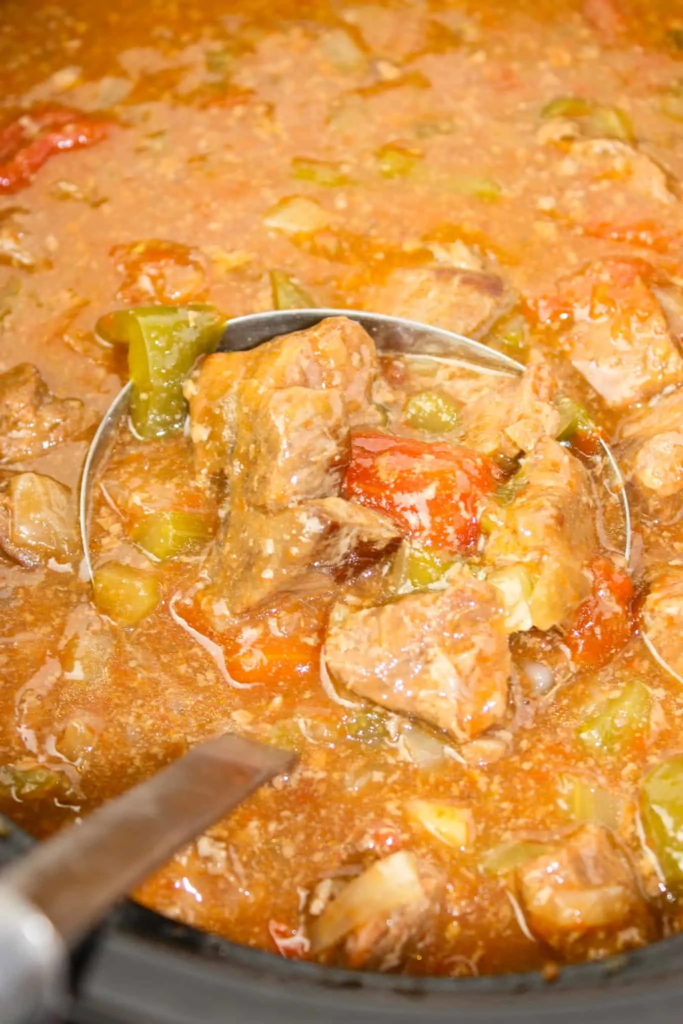 Crock Pot Tangy Beef is a tasty slow cooker recipe.  Chunks of stewing beef and vegetables smothered in a tangy sauce make this a delicious choice on those cool evenings any time of the year.