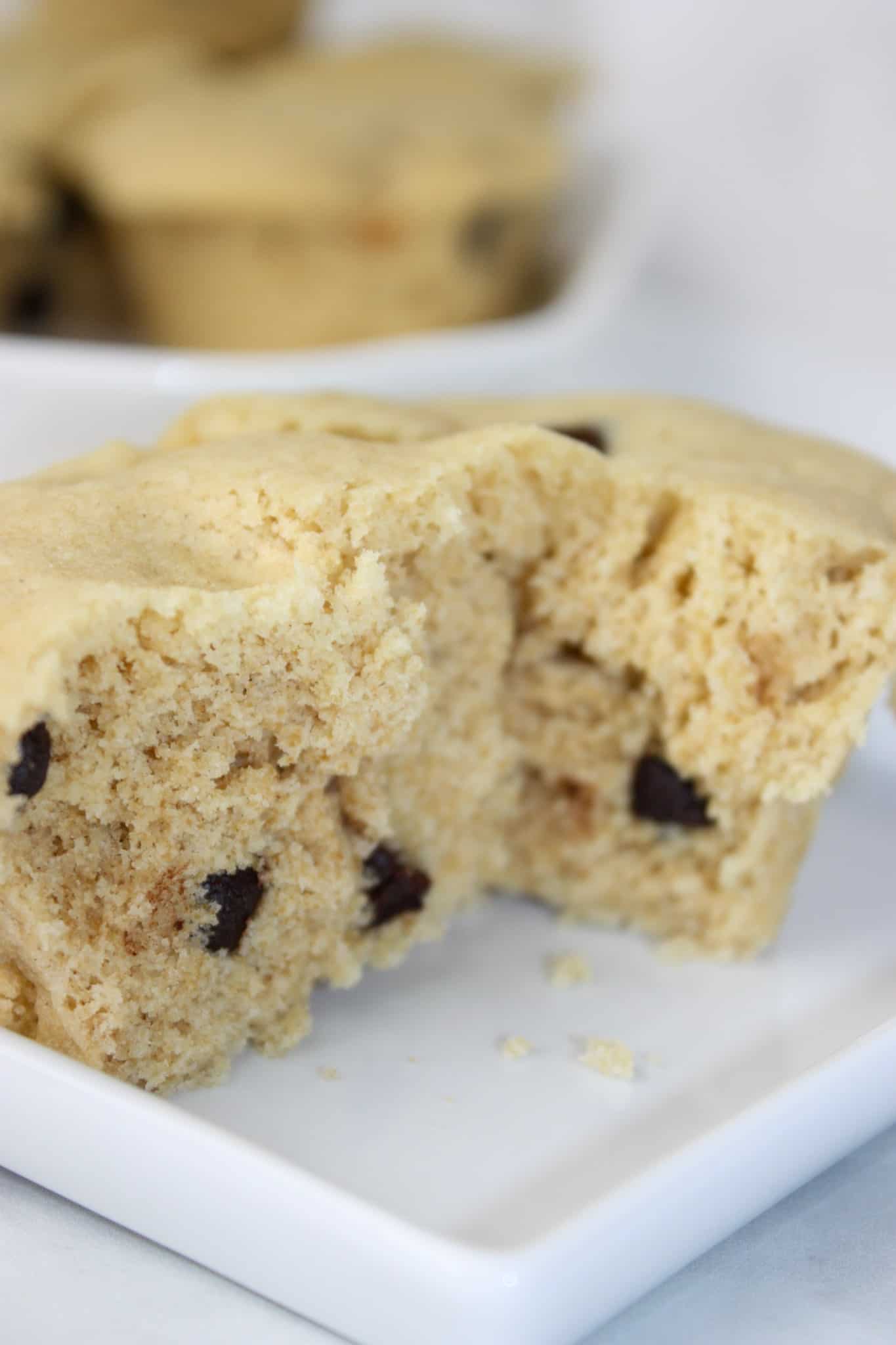 Microwave Peanut Butter Chip Muffins make a quick and easy snack.  This gluten free recipe can be made in about 20 minutes from start to finish!