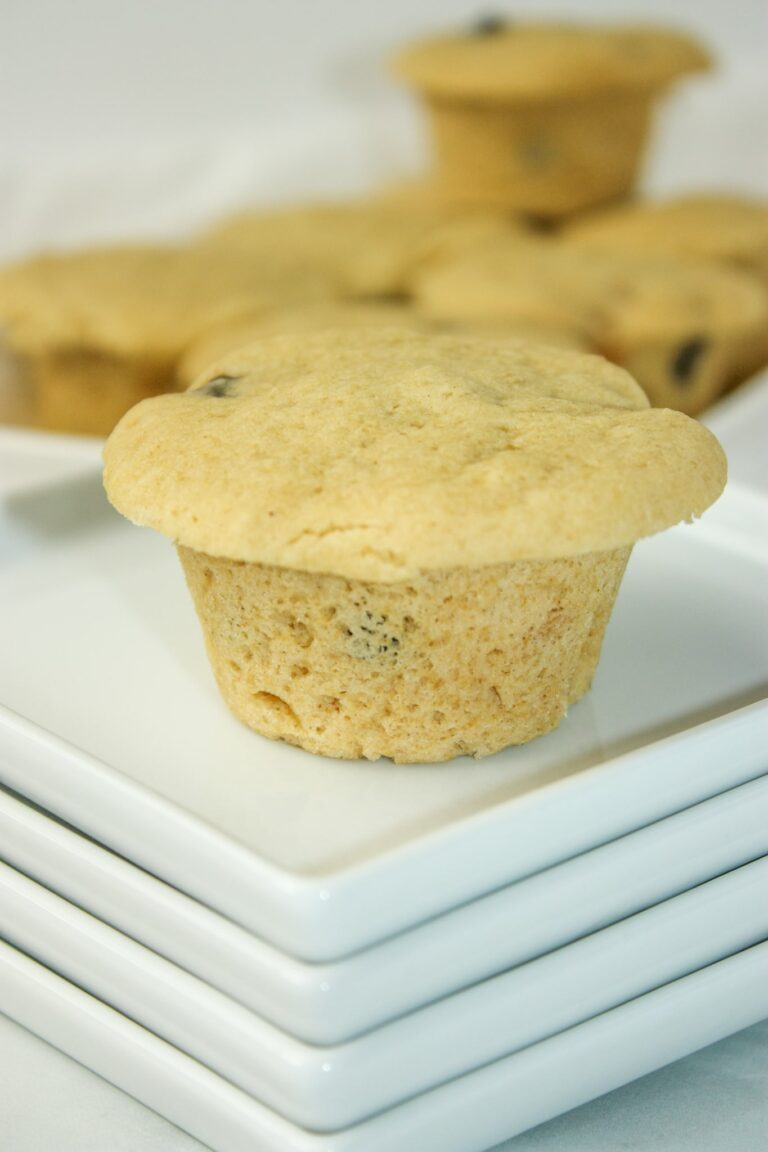 Microwave Peanut Butter Chip Muffins make a quick and easy snack.  This gluten free recipe can be made in about 20 minutes from start to finish!