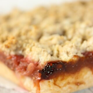 Gluten Free Rhubarb Bars are a delicious way to use this seasonal vegetable that we usually treat like a fruit.