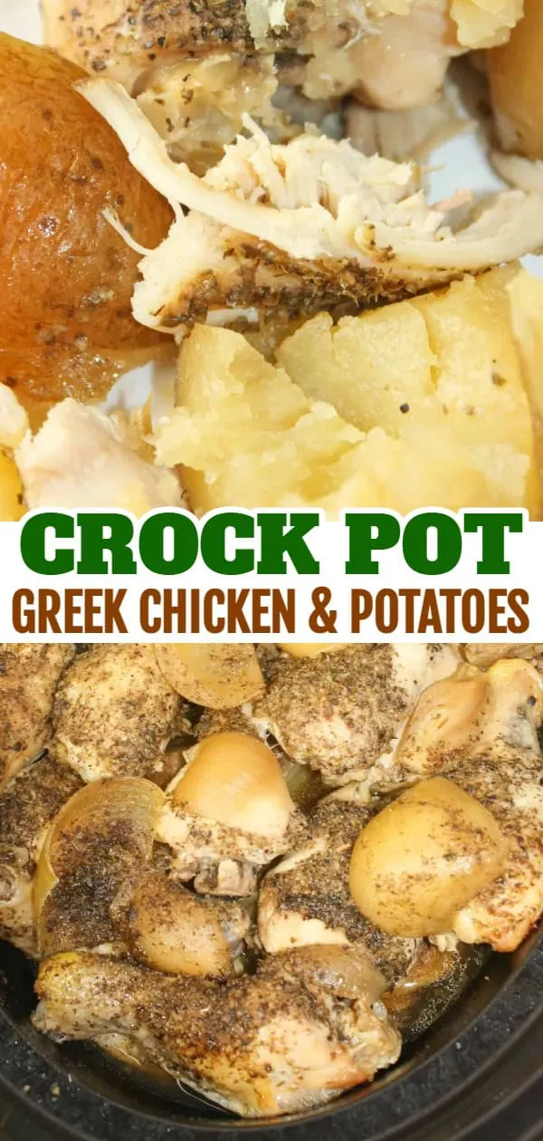 Crock Pot Greek Chicken and Potatoes is a very flavourful slow cooker recipe. Chicken pieces, loaded with greek spices, make this a delicious choice on those busy evenings any time of the year.