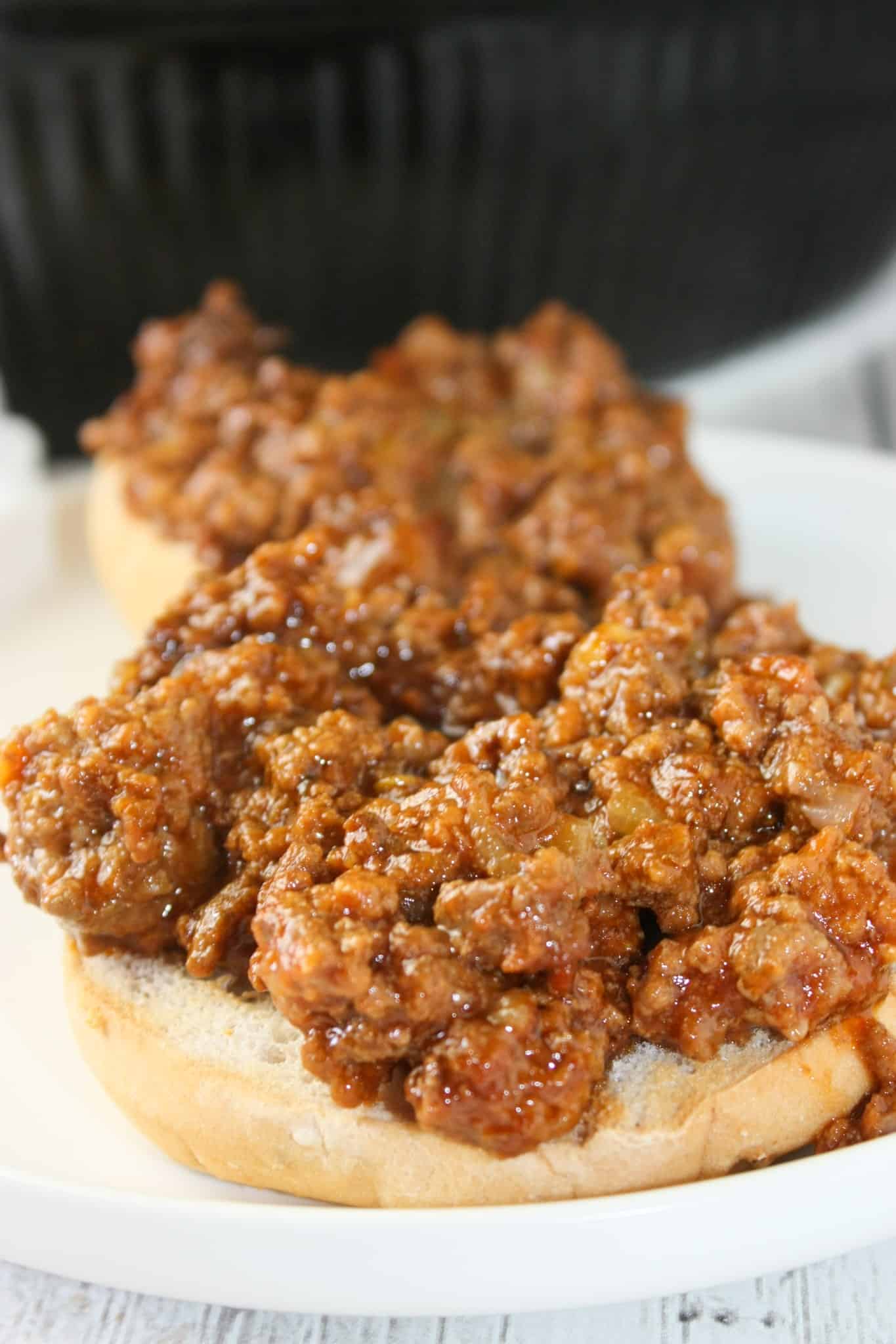 Crock Pot Sloppy Joes is a tasty slow cooker recipe.  This popular main course, done in a slow cooker allows you to let the ingredients slowly simmer while you take care of other things.