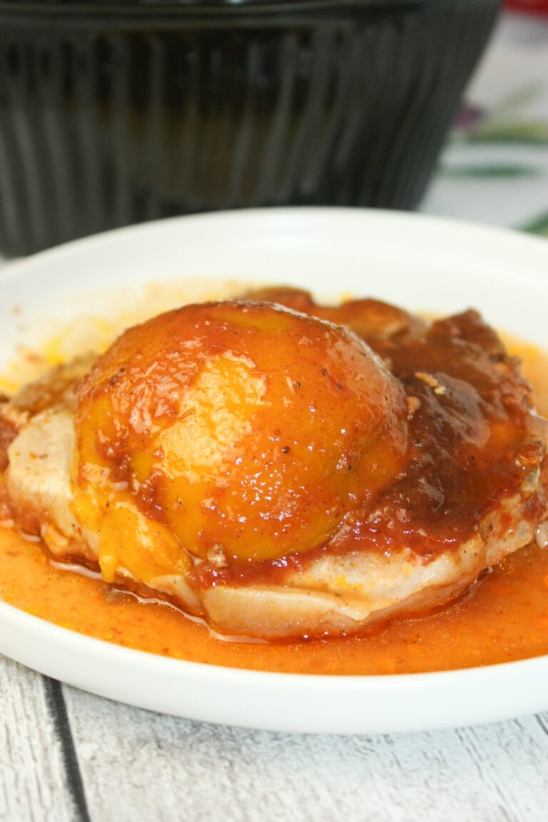Crock Pot Golden Pork Chops is a comforting and flavorful dish featuring tender, slow-cooked pork chops infused with the natural sweetness of canned peaches.