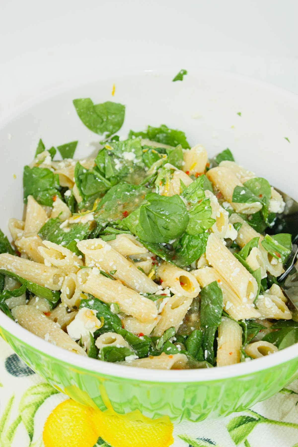 Feta Lemon Penne Salad is a bright, zesty dish that balances the tang of fresh lemon with the creamy saltiness of crumbled feta.