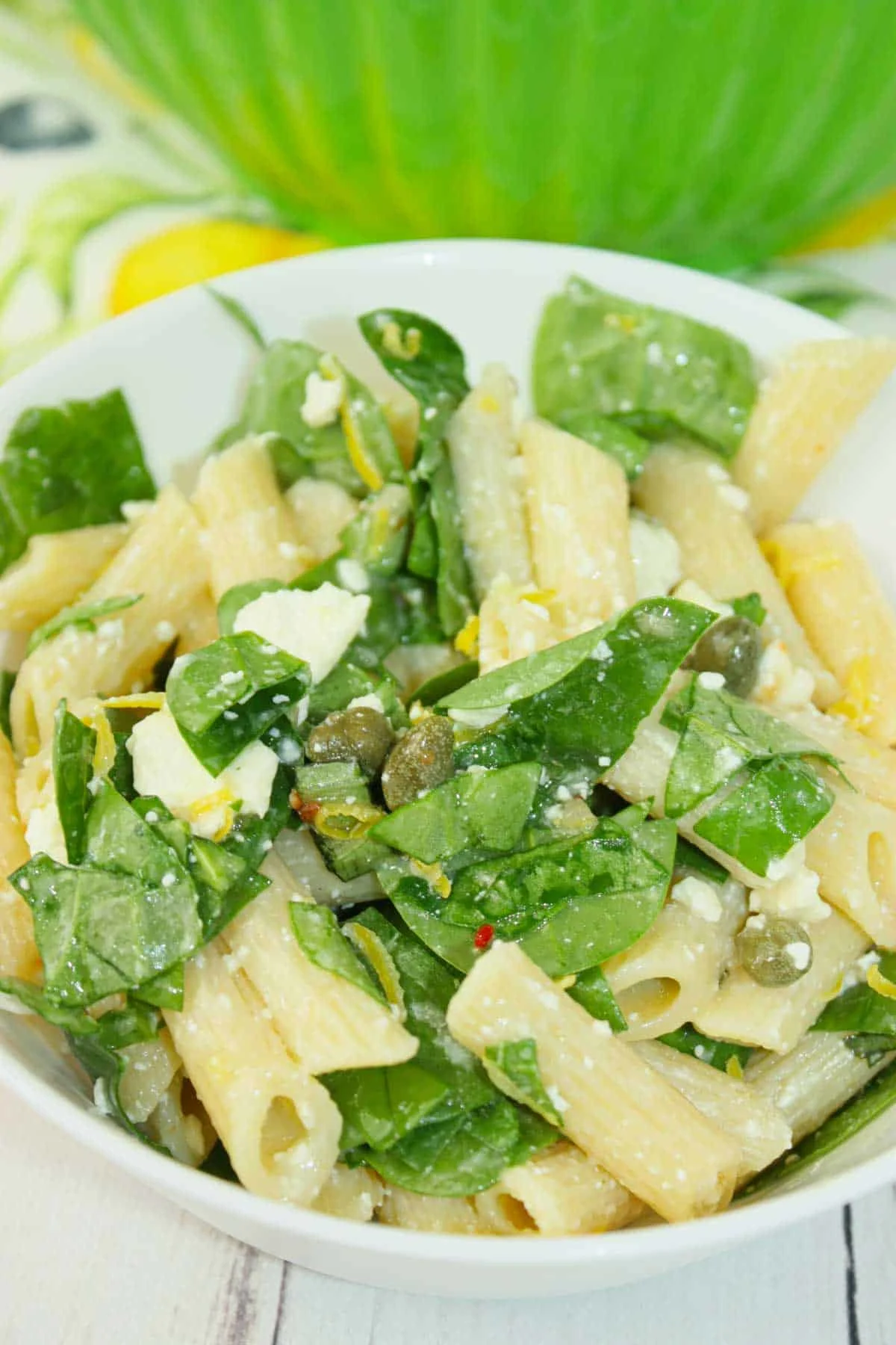 Feta Lemon Penne Salad is a bright, zesty dish that balances the tang of fresh lemon with the creamy saltiness of crumbled feta.  