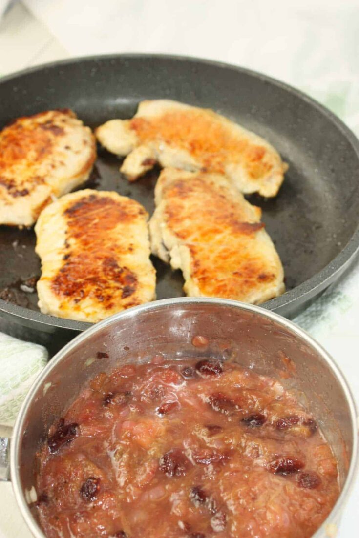 ork Chops with Rhubarb Cranberry sauce is sweet, tangy, and just a little bit unexpected. This dish brings a seasonal twist to the dinner table.