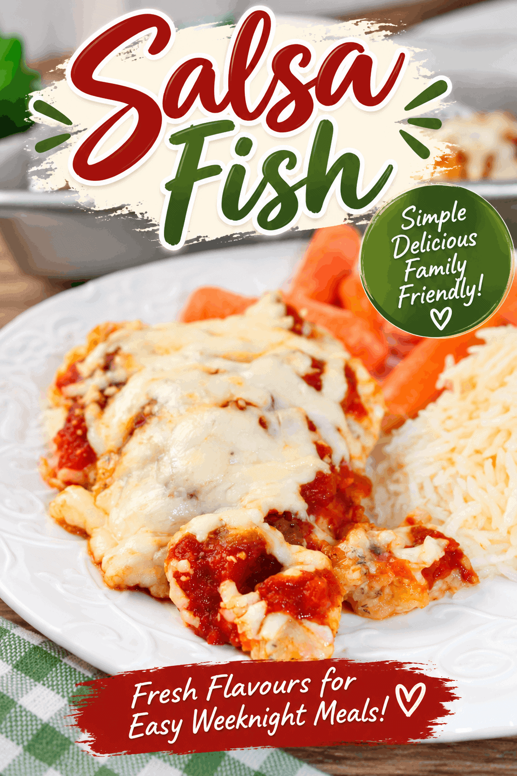 This easy Salsa Fish recipe is a delicious way to enjoy tender, flaky fish topped with flavorful salsa and melted cheese. 🐟❤️ It’s a simple gluten-free dinner recipe that’s perfect for busy weeknights and comes together for a comforting family meal. Serve it with rice and your favorite vegetables for an easy dinner everyone will enjoy!