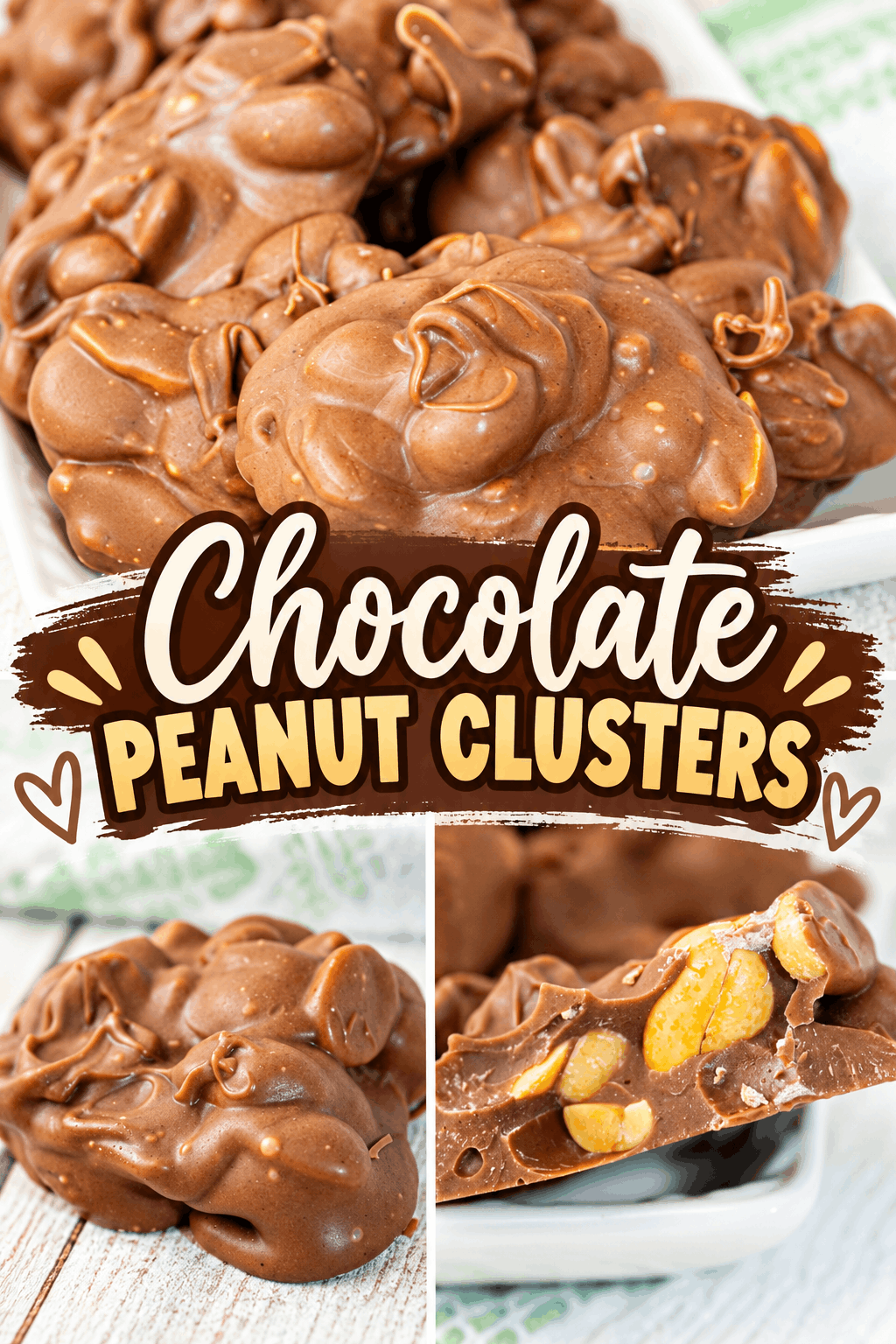 🍫🥜 Chocolate Peanut Clusters are an easy, delicious treat for chocolate and peanut lovers! These irresistible homemade candy clusters combine rich chocolate with crunchy peanuts for the perfect sweet-and-salty bite. They’re quick to make, perfect for holidays, dessert trays, parties, or whenever you need an easy chocolate treat. Save this easy peanut cluster recipe for your next homemade candy craving!