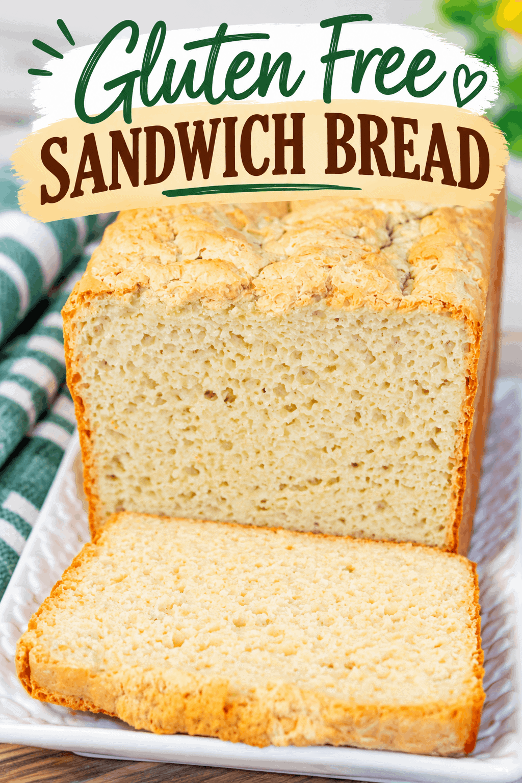This easy gluten free sandwich bread is soft, tender, and perfect for everyday sandwiches, toast, or serving alongside your favorite meals. With a golden crust and light, airy texture, this homemade gluten free bread makes a delicious alternative to store-bought loaves. It slices beautifully and is perfect for everything from breakfast toast to hearty sandwiches. Save this gluten free bread recipe for an easy homemade loaf the whole family can enjoy