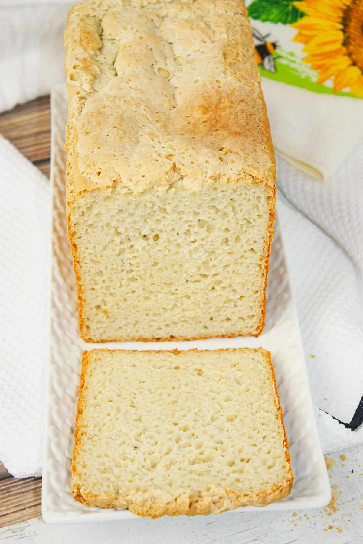 Gluten Free Sandwich Bread is soft and tender, with a golden crust that holds its shape beautifully.