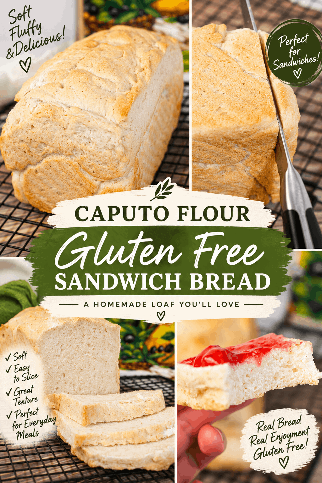 Looking for the perfect gluten free sandwich bread? 🍞 This homemade Caputo Flour Gluten Free Sandwich Bread is soft, fluffy, tender, and easy to slice. Made with Caputo gluten free flour, it’s perfect for sandwiches, toast, breakfast, or enjoying with your favourite spreads. A delicious homemade gluten free bread recipe that’s sure to become an everyday favourite!