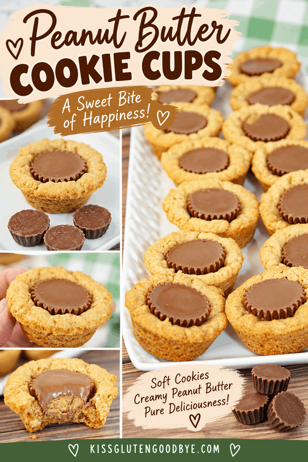 These Reese’s Peanut Butter Cookie Cups are an irresistible gluten-free treat made with soft, chewy peanut butter cookies and a rich chocolate peanut butter cup nestled in the center. 🍪🥜🍫 They’re easy to make, wonderfully indulgent, and perfect for holidays, parties, cookie trays, or whenever you’re craving a chocolate and peanut butter dessert. Save this easy gluten-free cookie recipe for your next baking day!
