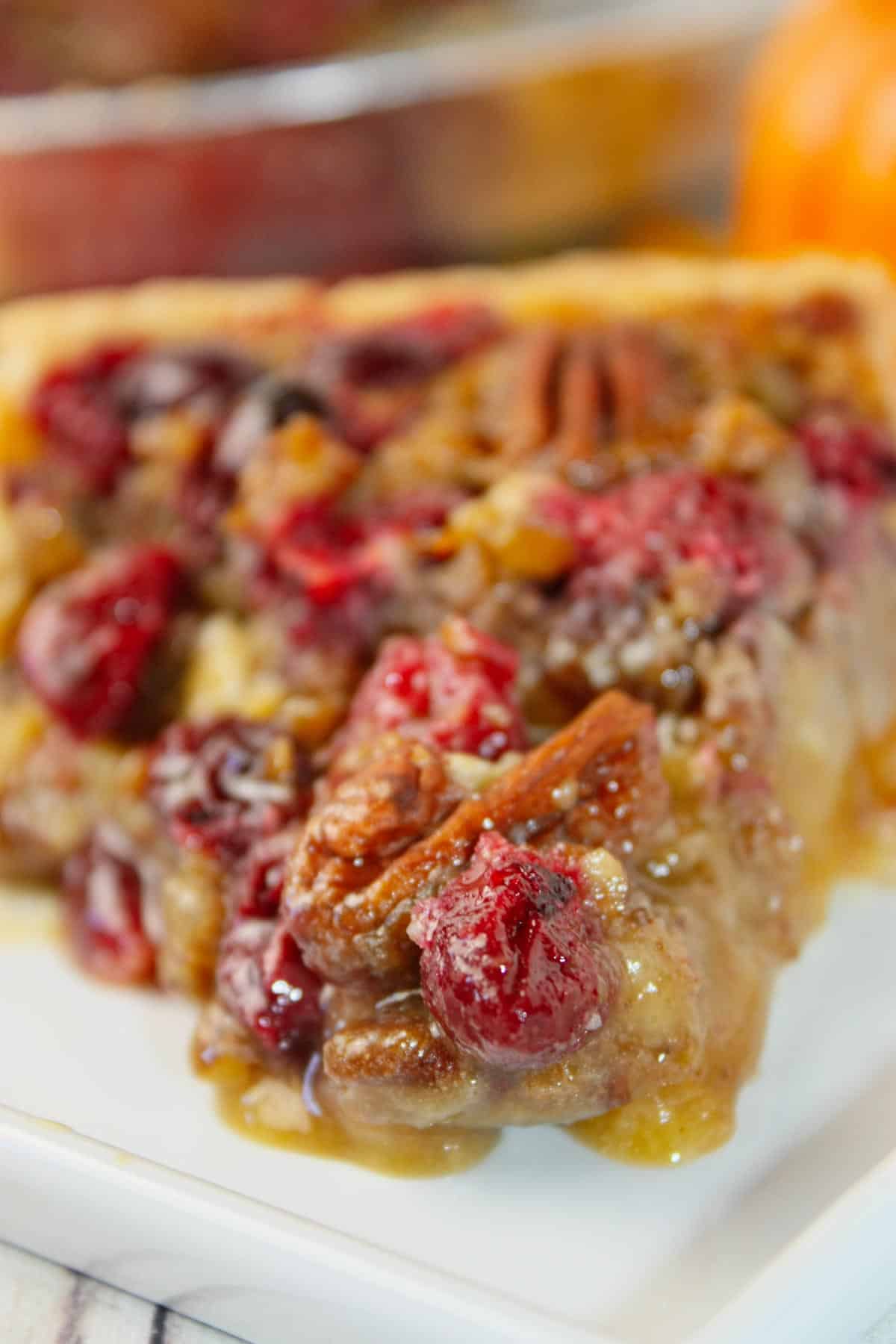 Cranberry pecan pie is a beautiful blend of sweet, tart, and nutty perfection.