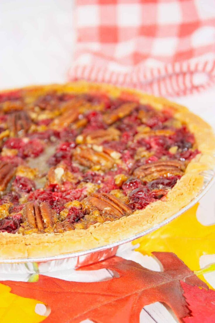 Cranberry pecan pie is a beautiful blend of sweet, tart, and nutty perfection.