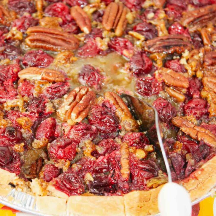 Cranberry pecan pie is a beautiful blend of sweet, tart, and nutty perfection.