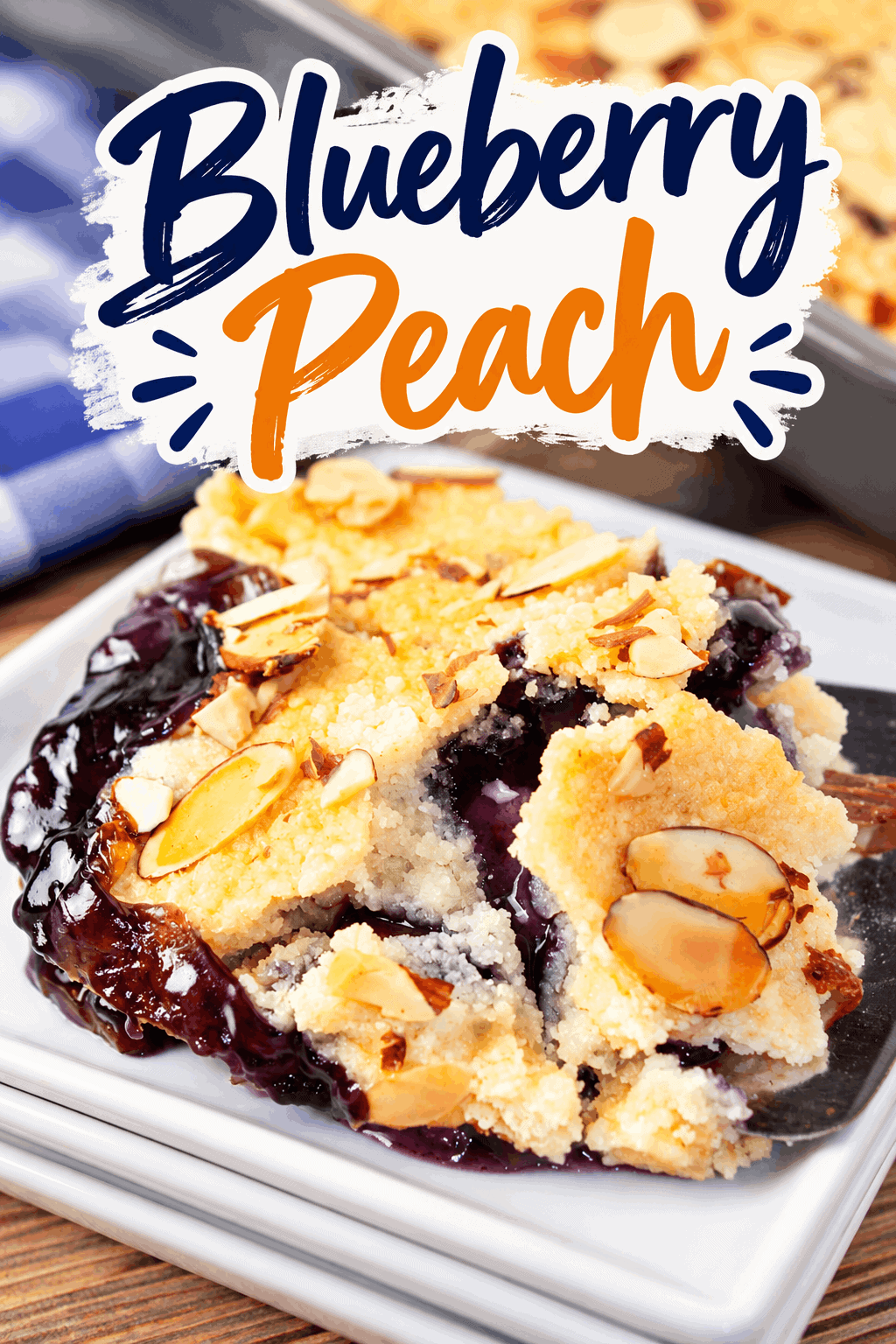 Indulge in this easy Gluten Free Blueberry Peach Dump Cake, a delicious dessert bursting with juicy blueberries and sweet peaches! 🫐🍑 With a golden, buttery topping and crunchy sliced almonds, every bite is packed with fruity flavor and irresistible texture. This simple gluten-free dessert is perfect for summer gatherings, family dinners, potlucks, or whenever you’re craving an easy fruit dessert. Serve it warm with a scoop of vanilla ice cream for an extra-special treat!
