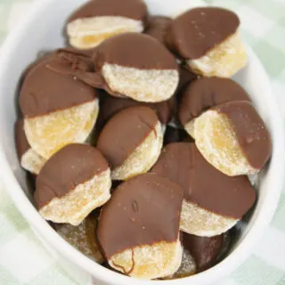 Dipped Candied Ginger is a perfect blend of sweet, warm, spicy, and smooth—simple ingredients transformed into a tiny moment of joy.