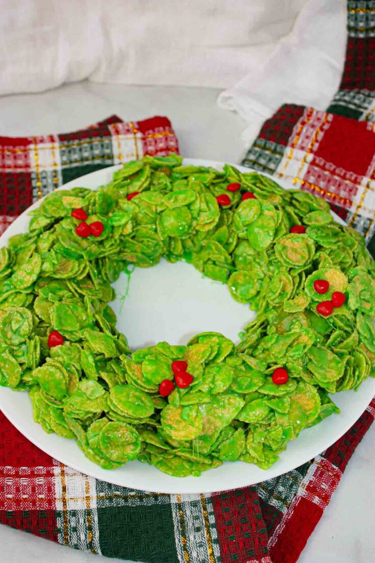 A Gluten Free Corn Flake Wreath is a festive no-bake treat that looks as cheerful as it tastes.