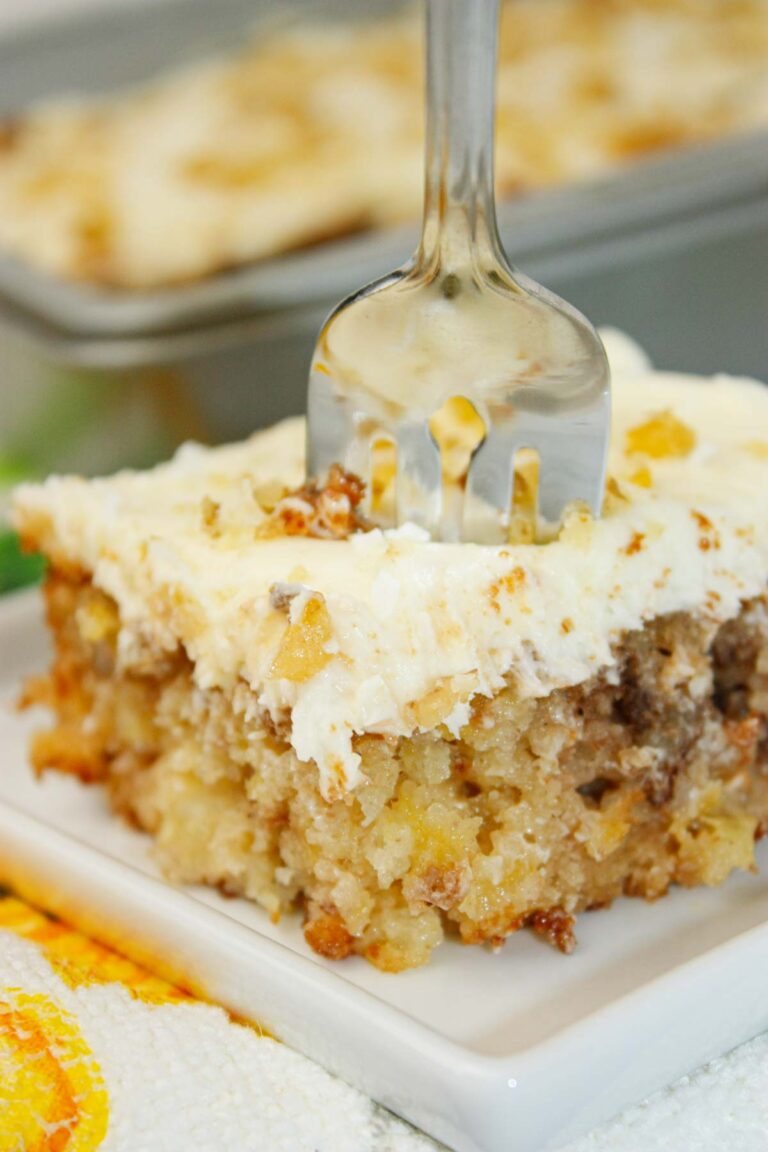 Mexican fruit cake is a rich, moist dessert made with crushed pineapple. The pineapple keeps the cake incredibly tender and soft.