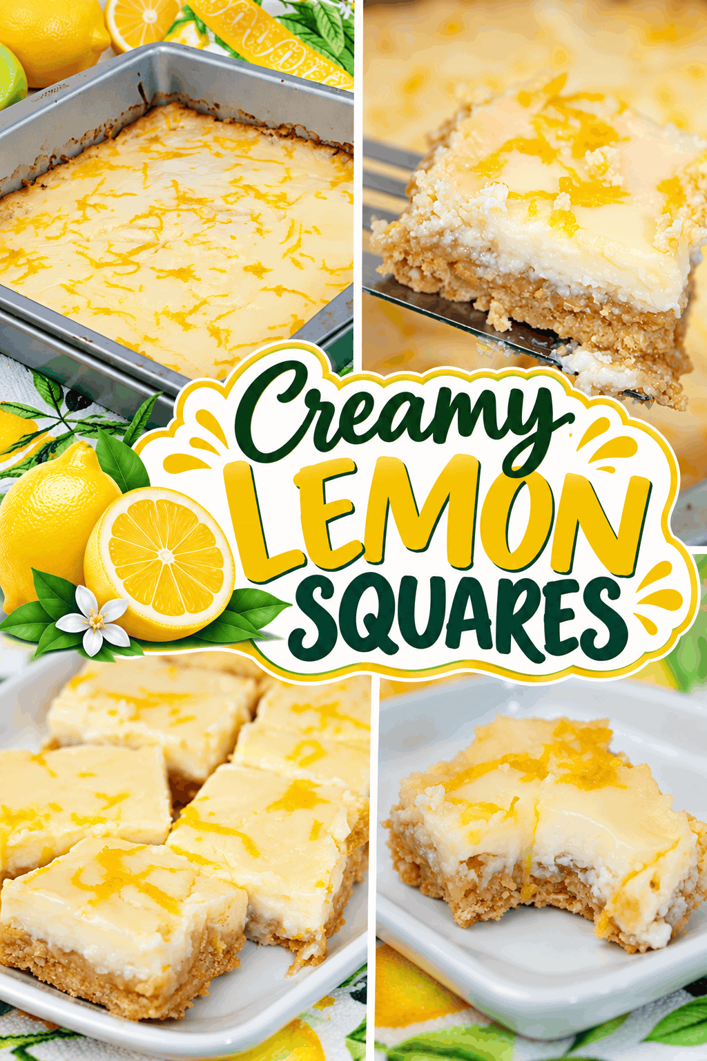 Love lemon desserts? 🍋 These Creamy Lemon Squares have everything you crave in a sweet citrus treat! A buttery golden crust meets a smooth, tangy lemon filling topped with fresh lemon zest for a delicious combination of sweet and zesty flavours. These easy lemon dessert bars are perfect for spring gatherings, summer parties, potlucks, or whenever you need a little lemony goodness. 💛 Add this recipe to your dessert collection for the next time you're craving something bright, sweet, and bursting with lemon flavour!