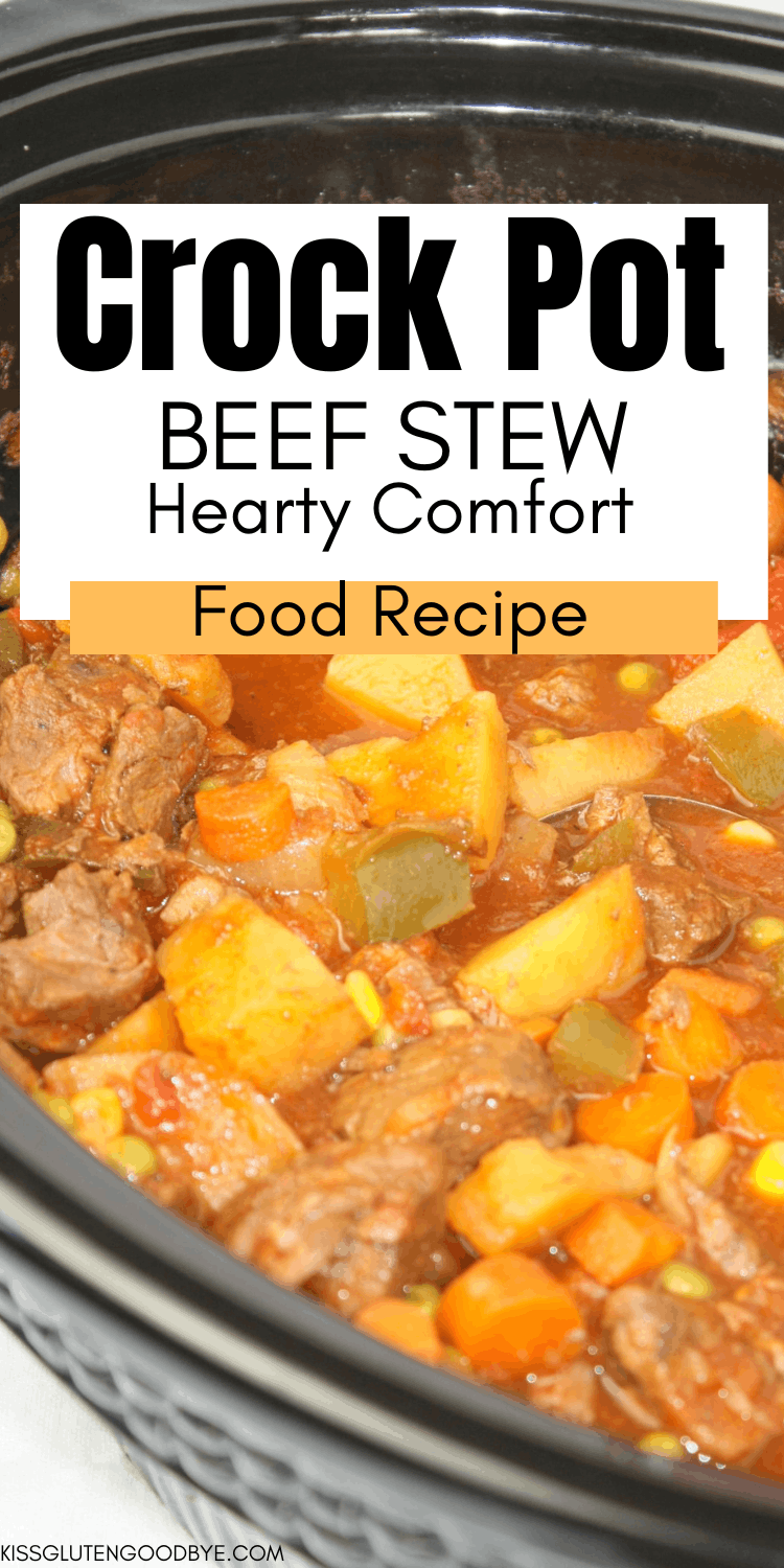 Beef Stew Hearty Comfort Food Recipe, Slow Cooker Beef Stew, Gluten Free Beef Stew, St. Patrick's Day Stew, Easy Crock Pot Recipe, Easy Slow Cooker Recipe, Main Course
