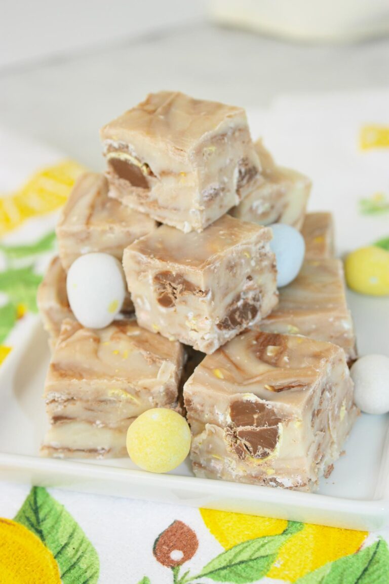This Microwave Mini Egg Fudge is a creamy, melt-in-your-mouth treat that comes together in minutes. It has that classic fudge richness without any complicated steps.
