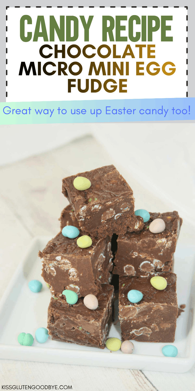 Micro Mini Egg Fudge recipe is the perfect sweet treat for Easter! This homemade fudge is easy to make & perfect for sharing. chocolate, microwave, gluten free, 