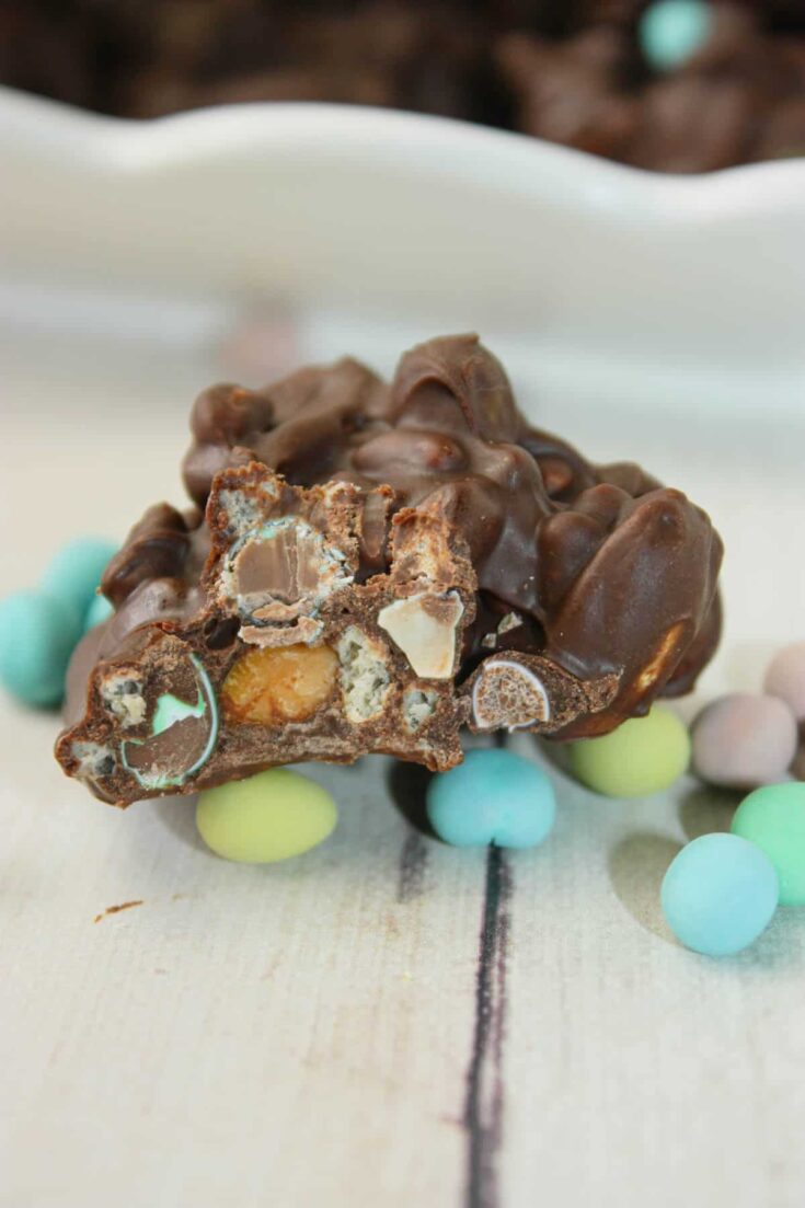 These Micro Mini Egg Peanut Clusters are the perfect treat, crunchy, and completely irresistible. The micro mini eggs add just the right amount of sweetness without overpowering the salty nuttiness.