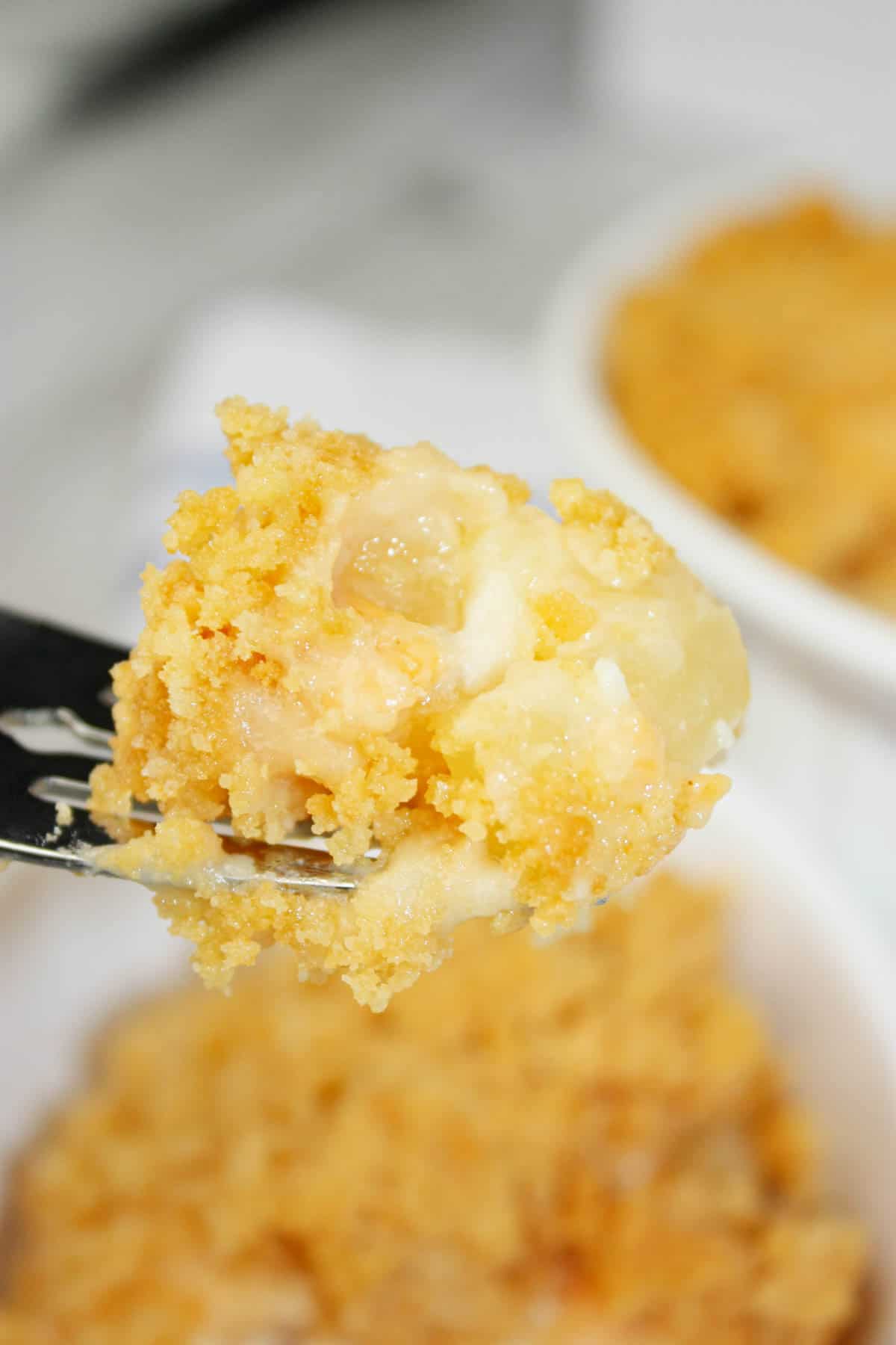 Pineapple Casserole is the perfect mix of sweet, buttery, cheesy, and crunchy in every bite. Juicy pineapple creates a bright tropical flavour that pairs beautifully with the rich topping.