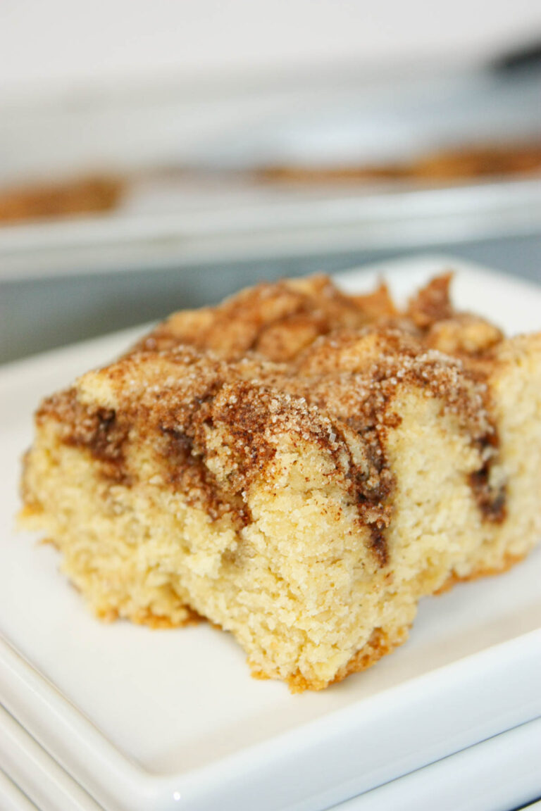 This Cinnamon Coffee Cake is soft, moist, and filled with warm cinnamon flavour in every bite. This gluten free cake brings warmth and nostalgia to any table.