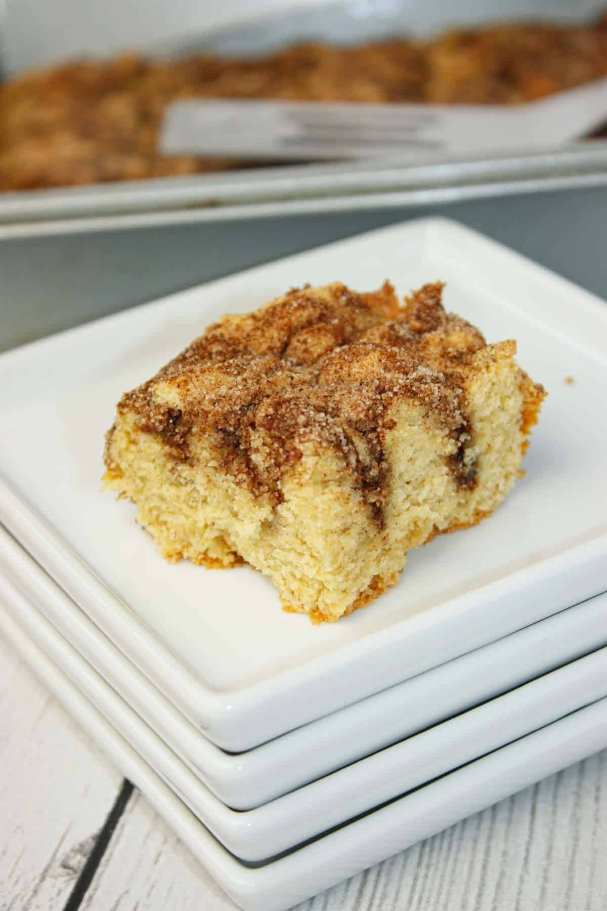 This Cinnamon Coffee Cake is soft, moist, and filled with warm cinnamon flavour in every bite. This gluten free cake brings warmth and nostalgia to any table.