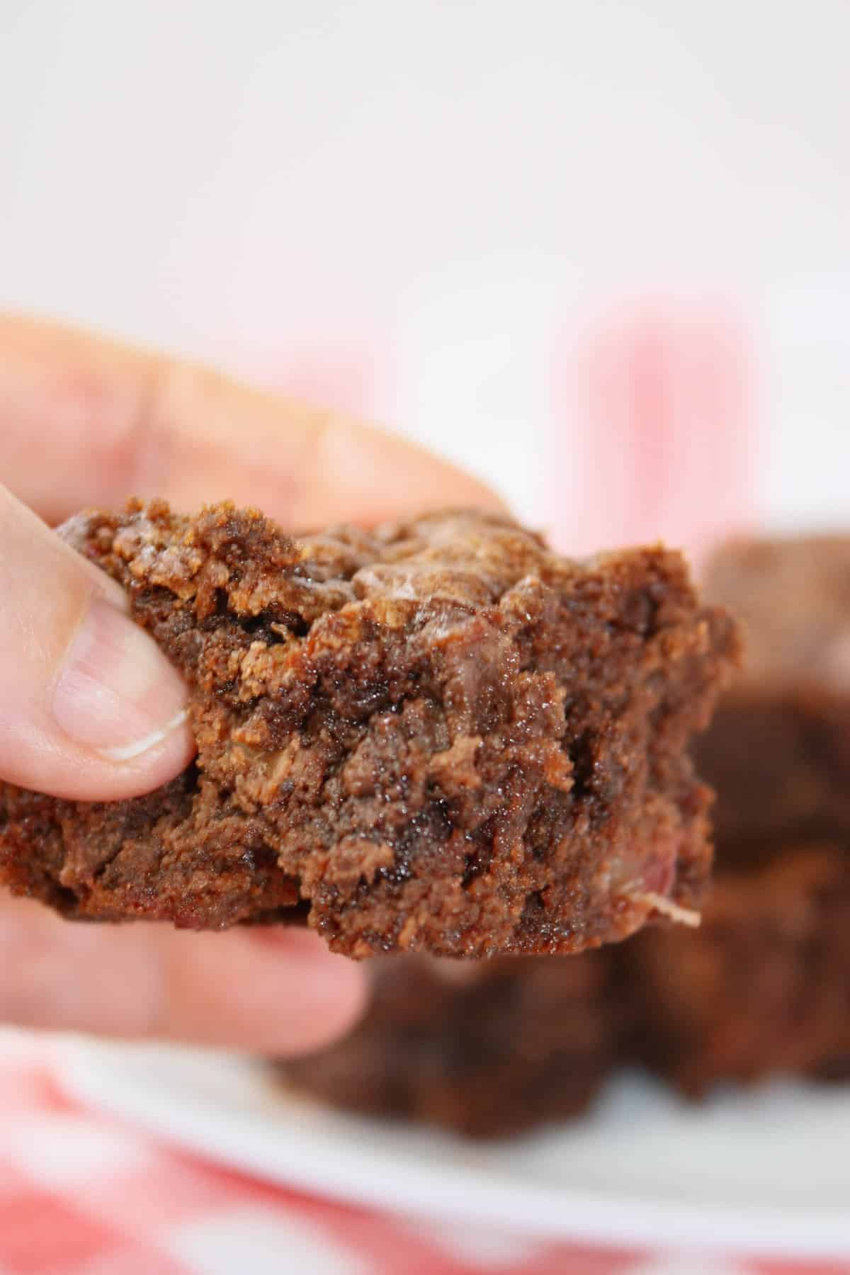 These Chocolate Rhubarb Brownies are a delightful twist on a classic dessert, combining the sweet richness of a soft, buttery brownie with the bright, tangy flavour of fresh rhubarb.