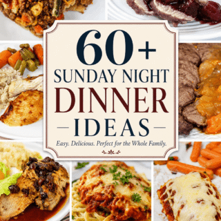 Looking for easy ways to make Sunday dinner special? This collection of 60+ Sunday Night Dinner Ideas includes comforting recipes made with ground beef, beef, chicken, pork, fish, and wild game. From hearty casseroles and slow cooker favorites to delicious roasts and family-friendly comfort food, you'll find plenty of easy dinner recipes to inspire your next Sunday meal. Save this Pin for quick meal planning and discover new family favorites everyone will love!