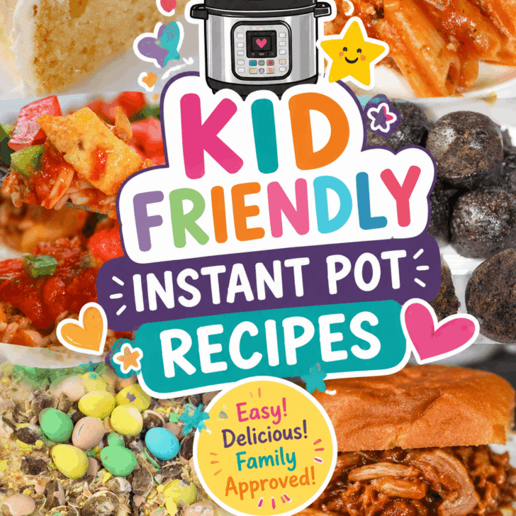 Looking for kid-friendly Instant Pot recipes that make mealtime easy? This roundup is filled with quick and delicious Instant Pot family meals, including creamy pasta dishes, juicy pulled pork, taco-inspired recipes, homemade breads, and fun desserts like Mini Egg Cheesecake. Perfect for busy weeknights, picky eaters, and family gatherings, these easy pressure cooker recipes are sure to become household favorites. Save this Pin for simple Instant Pot recipes your whole family will love!